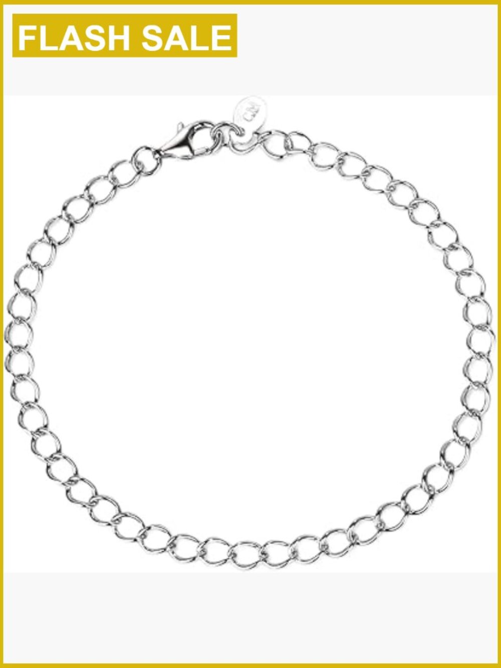 Sterling Silver Charm Bracelet for Teens Women Adjustable 7-8 inches